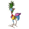 Alpine Corp Alpine Corp MZP390 Wild Tropical Metal Rooster Decor MZP390